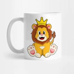 Lion as King with Crown Mug